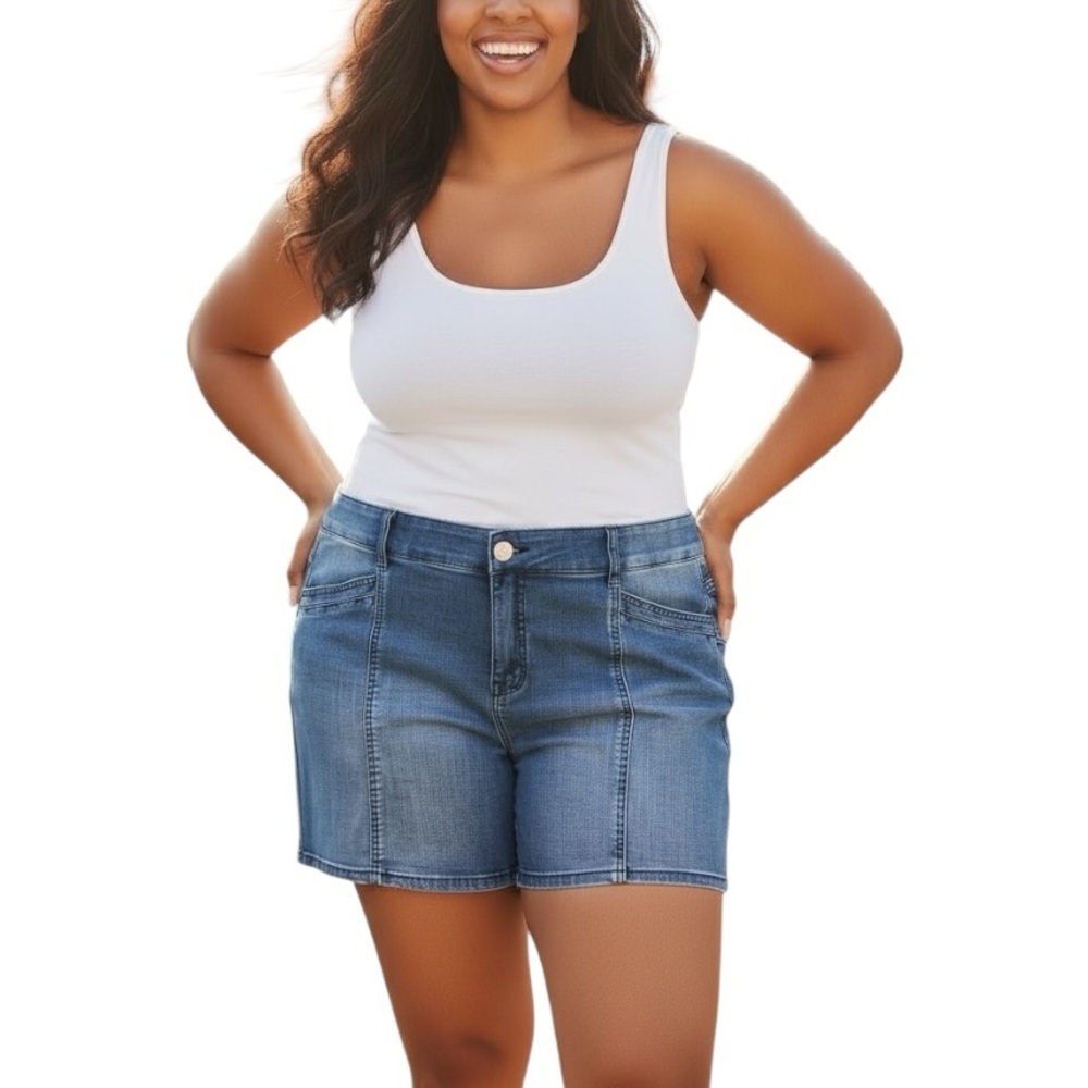 NWT Torrid 24 Denim Stretch Long Length Casual Shorts